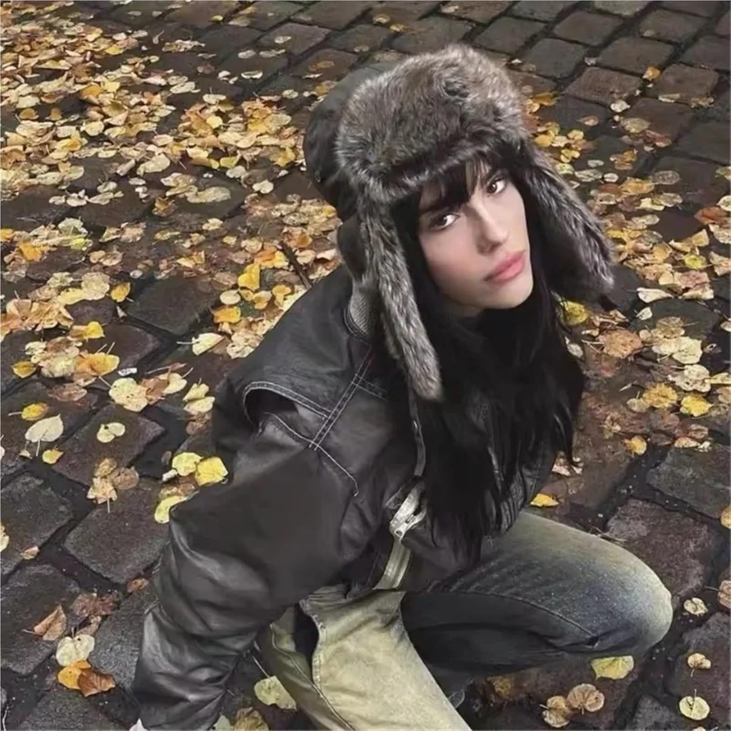 Trapper Hat 2pcs Warm Soldier Winter Pilot Patrolman Earmuffs Russian Ski Windproof Cold Hats for Women Men