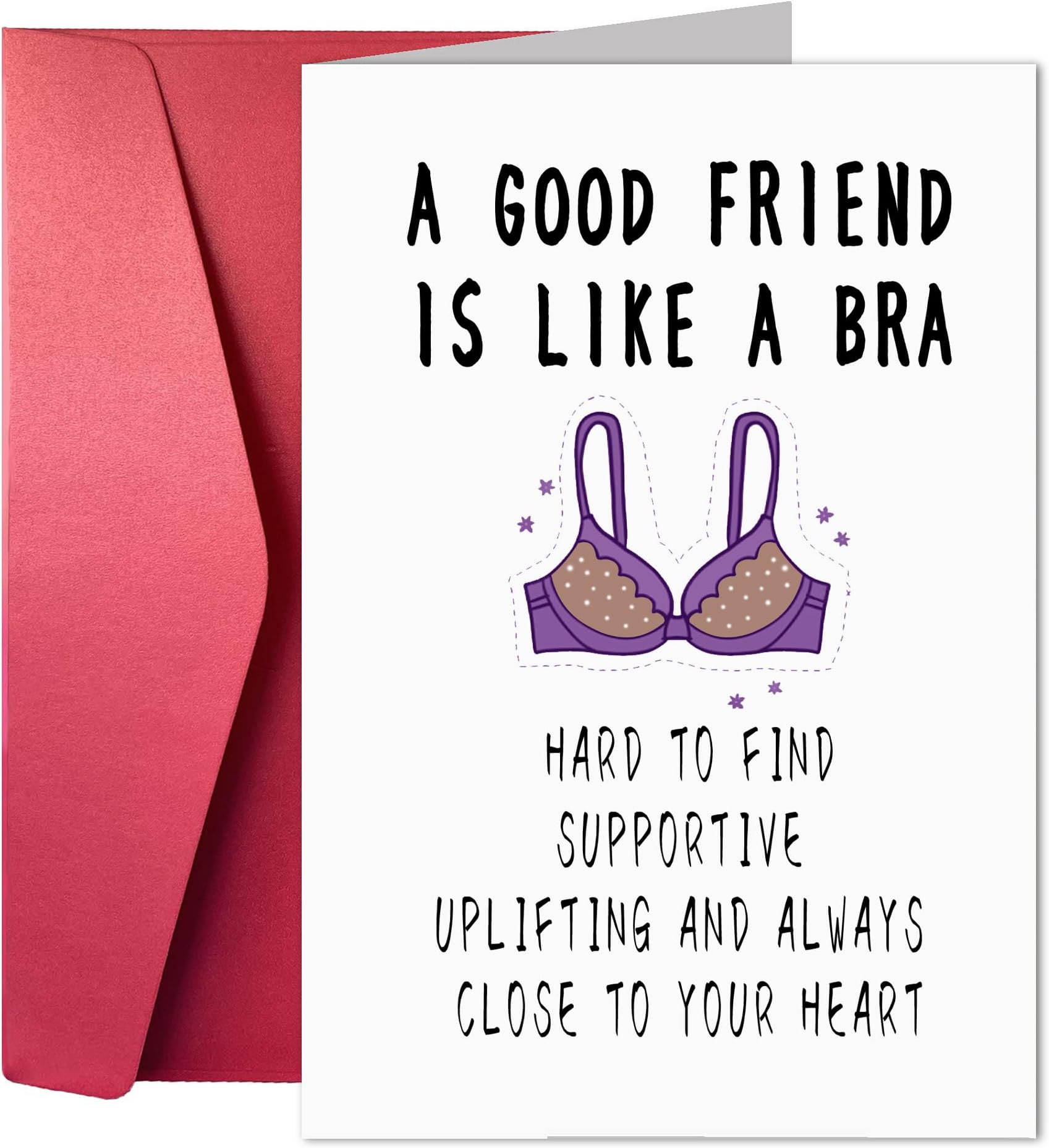 JoycardHumor Best Friend Card, Funny greeting cards for girlfriends. UPLIFTING AND ALWAYS CLOSE TO YOUR HEART