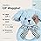 Bearington Baby Lil\' Waggles, 5.5 Inch Blue Puppy Dog Plush Stuffed Animal, Soft Baby Boy Rattle - Newborn Boy Toys - Newborn Rattle