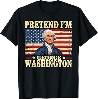 Pretend I'm George Washington Vintage Halloween Costume T-Shirt