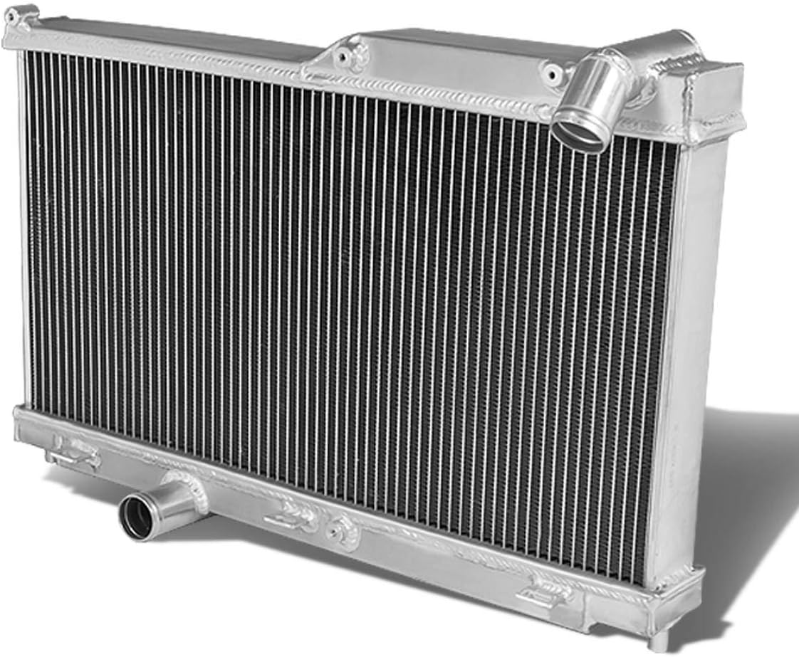 Auto Dynasty Full Aluminum Radiator Compatible with 1993-1995 Mazda RX-7 2-Row Racing Radiator - FD FD3S