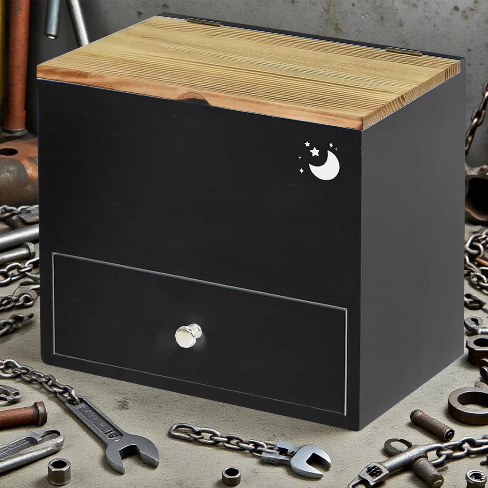 Tampon-Aufbewahrungsbox – Hygiene-Halter aus Holz, dekorativer Kosmetik-Präsentationsbehälter, kompakter Pad-Organizer, Badezimmer-Theke, Arrangement-Einheit, für Zuhause, Wohnung, Spa, Schönheit