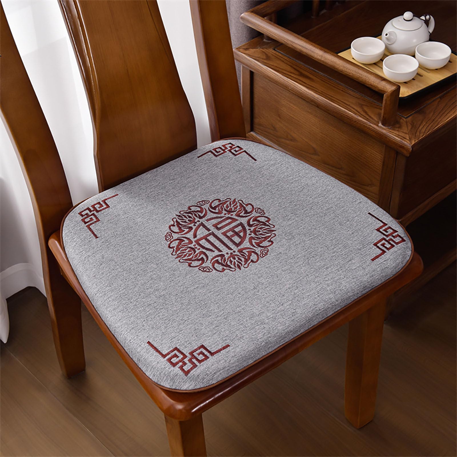 Coussin de chaise lavable avec attaches et base antidérapante pour un confort fixe