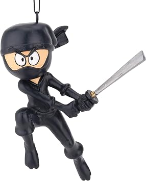 Tree Buddees Karate Ninja with Sword Christmas Ornaments