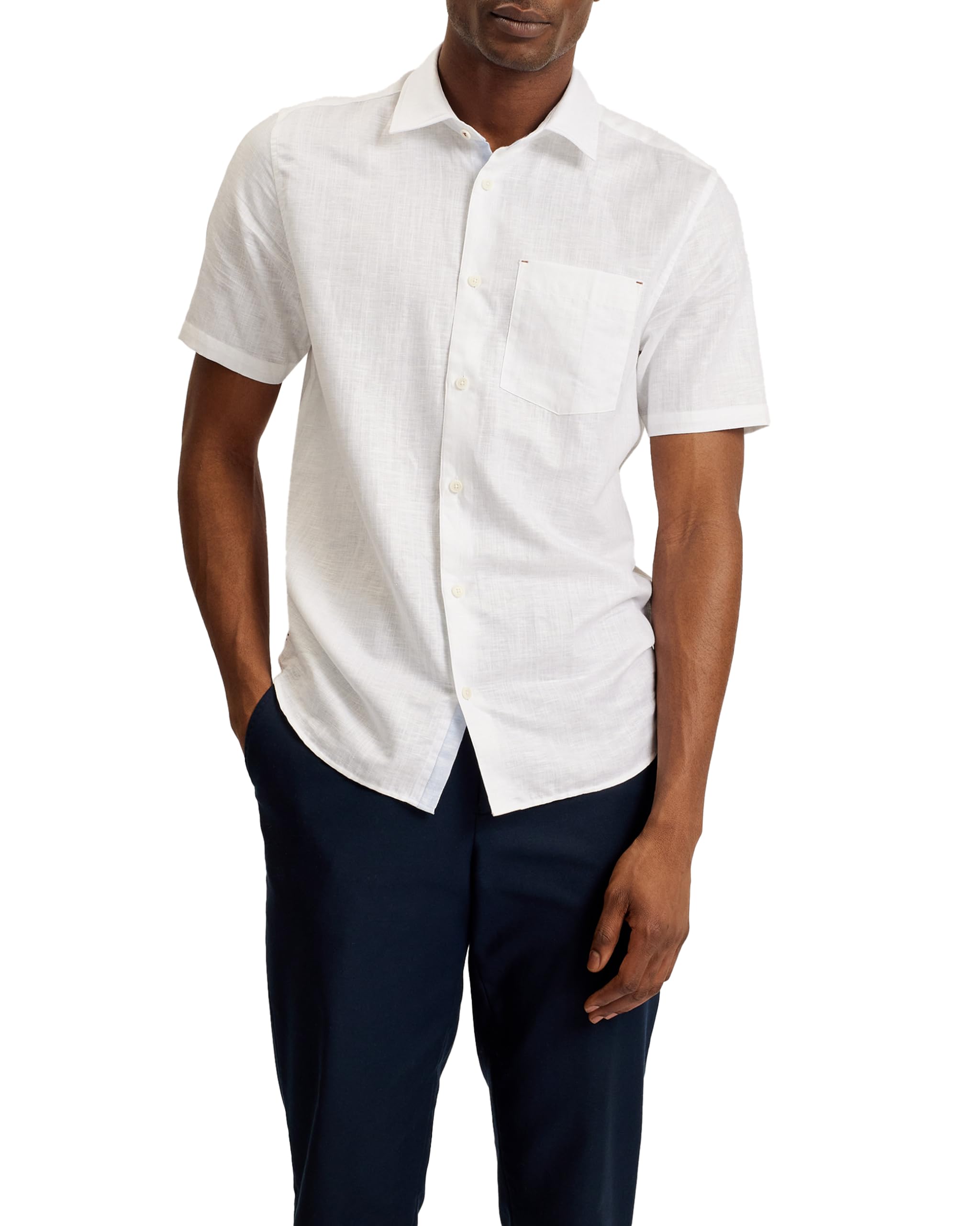 Ted Baker Palomas-SS Linen Shirt Camicia Uomo (Pacco da 1)
