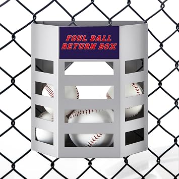 Yaocom Baseball Foul Ball Return Box for Chain Link Fence, Metal Holder