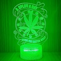 Vista 18 de 420 hojas 3D LED lámpara de mesa luz nocturna ilusión visual óptica decoración del hogar iluminación