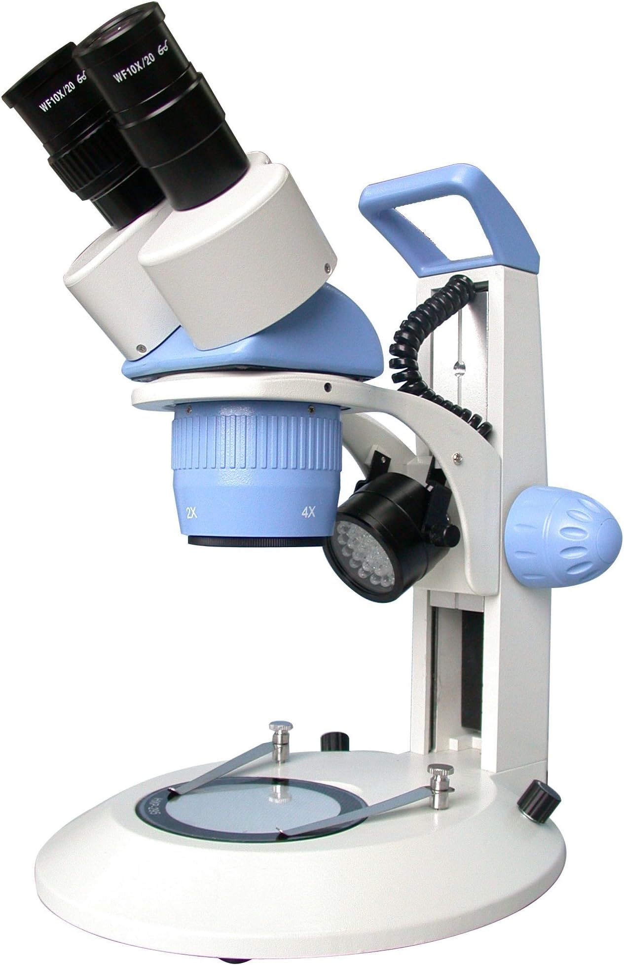 Ample Scientific SM-Plus-24 2X and 4X Objectives Dual Magnification Binocular Stereo Microscope, WF10X/20 mm Eyepiece