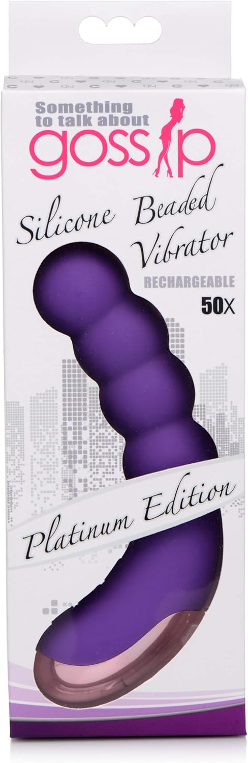 50X Silicone Beaded Vibrator - Purple