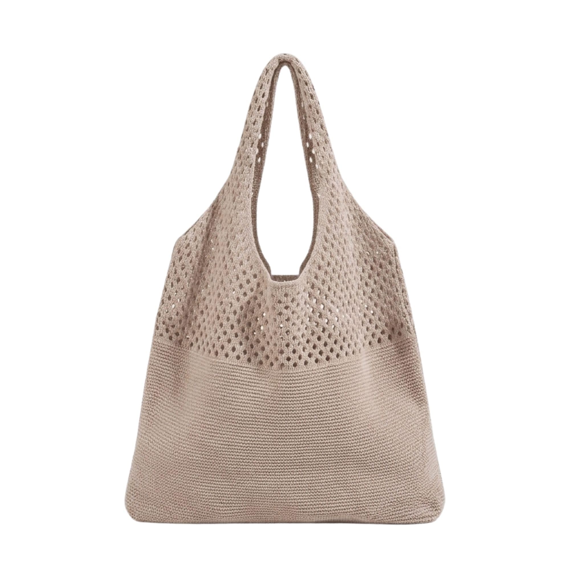 Crochet Tote Bag for Women, Large Knitted Shoulder Handbag with Hollow Out Design, Multi-Purpose Casual Travel Tote for Office, College, Beach, Shopping & Everyday Use, Pack of 1-picture-22