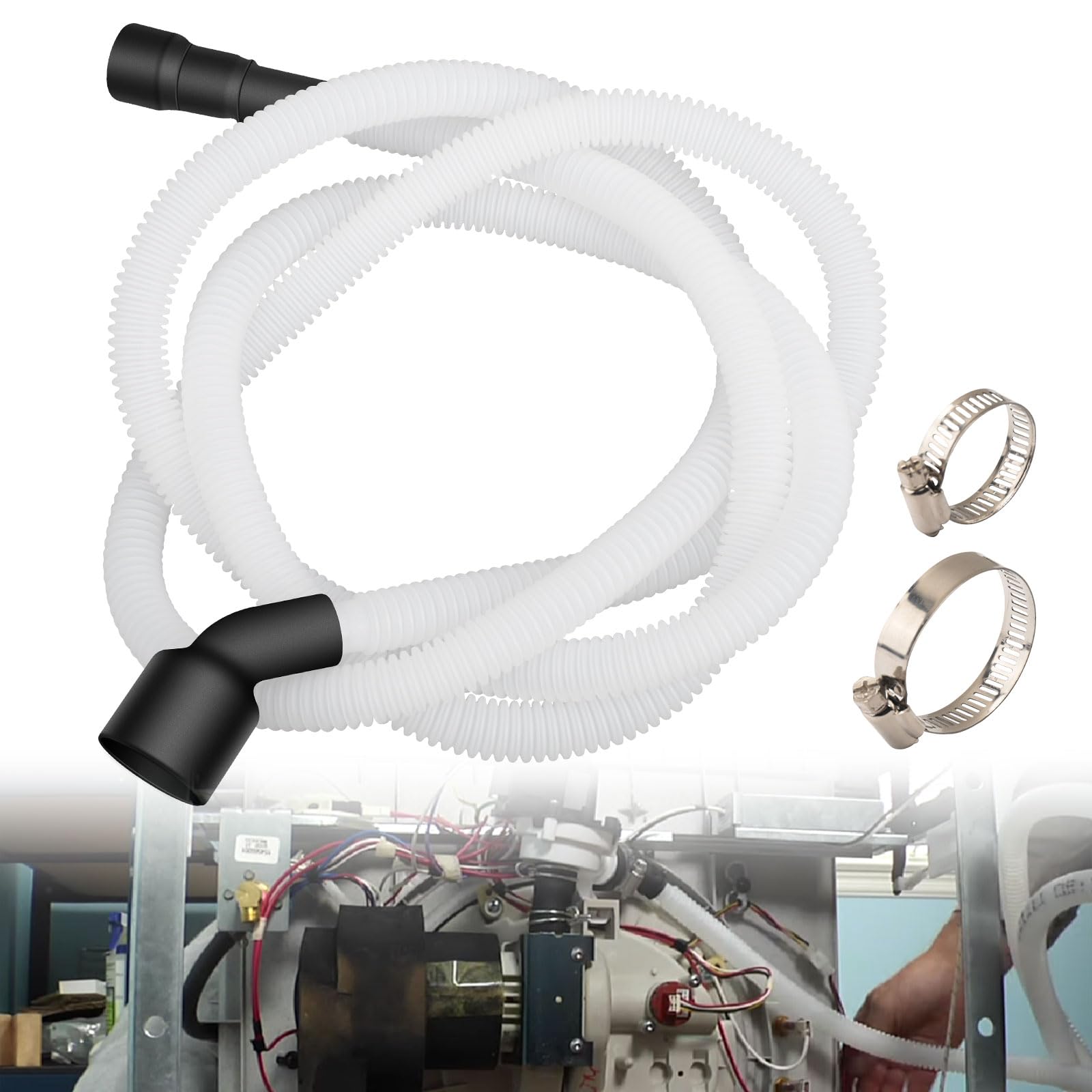 807117001 Manguera de drenaje para lavavajillas compatible con lavavajillas Frigidaire y Electrolux, reemplaza AP5806794 PS9494138