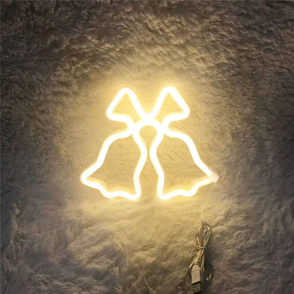 Ulalaza LED Neon Light Sign Moon Star Heart Night Light for Kids' Bedroom Wall Art Romantic Christmas Birthday Gift — image 1