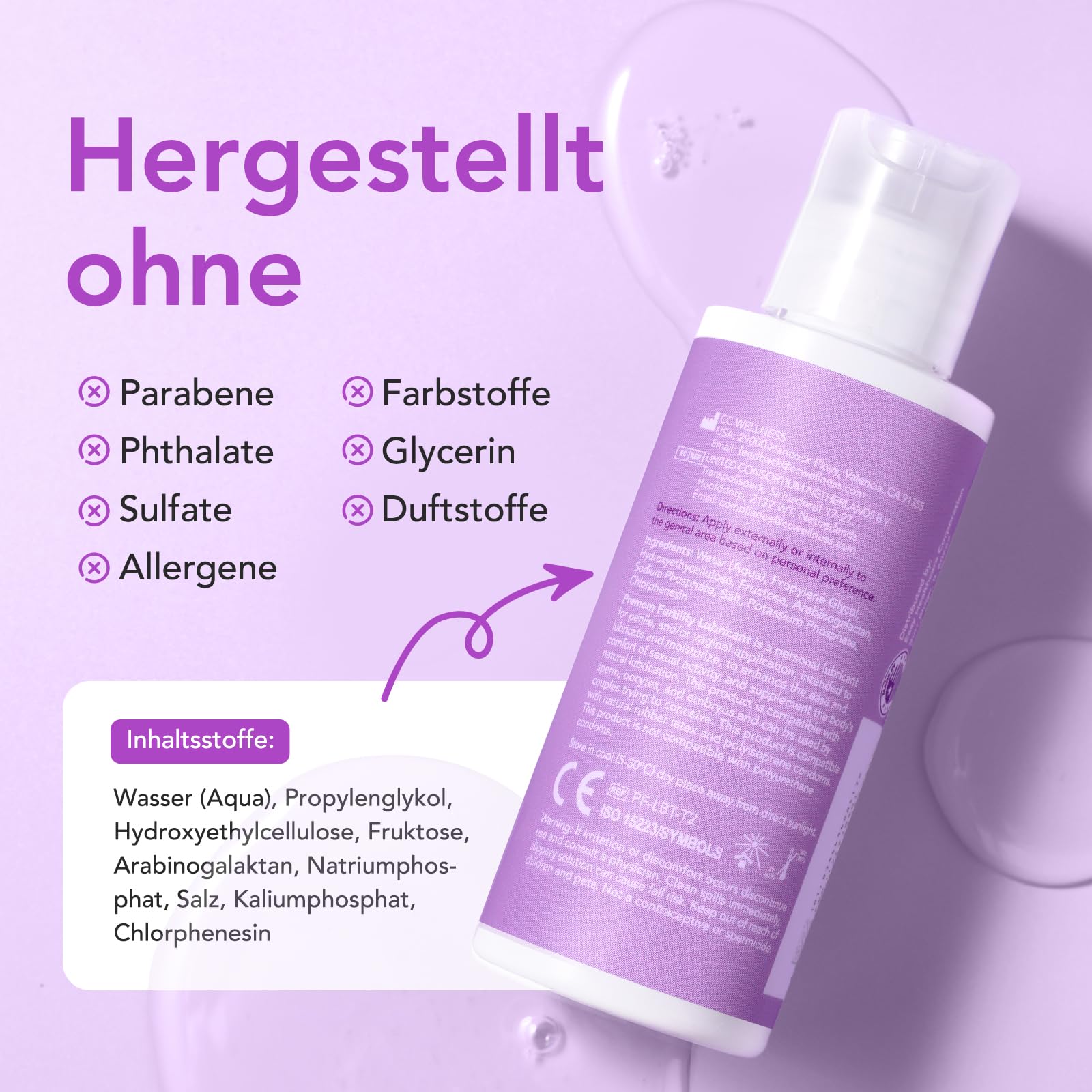 Premom Kinderwunsch Gleitgel 60 ml - Spermienfreundliches  Fruchtbarkeitsgleitmittel wasserbasiertes Fertilittsgel fr Paare Mnner  Frauen, ohne Parabene Glycerin, ideal bei empfindlicher Haut : Amazon.de:  Drogerie & Krperpflege