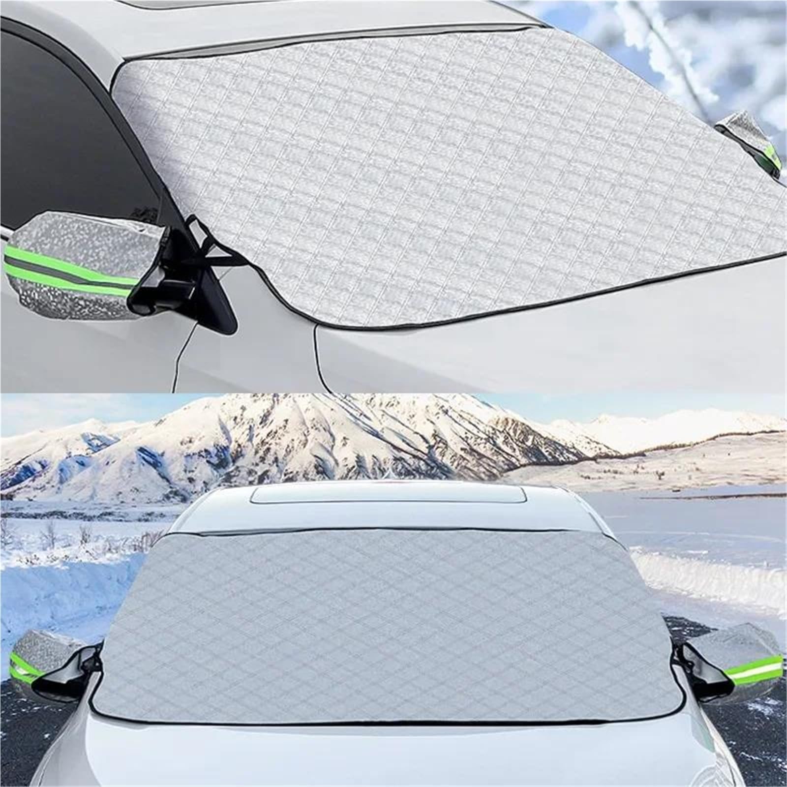 Copertura Parabrezza per Neve E Ghiaccio Parabrezza Invernale per Auto, Paraneve, Parasole, Protezione per Parabrezza Anteriore(2pcs)