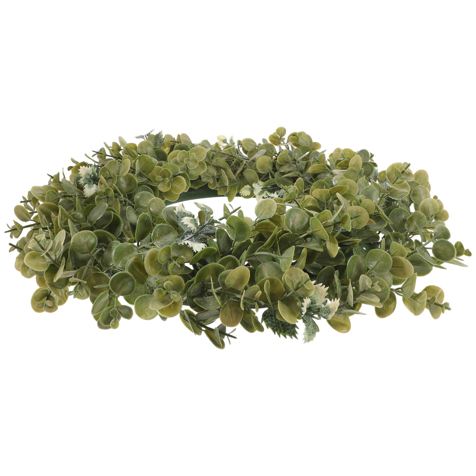 Ghirlanda di Eucalipto Artificiale 35 Cm Verde, Decorazione da Appendere per Porte e Pareti, Ornamento Naturale per Casa e Feste, Resistente e Dettagliato, Stile Rustico Elegante