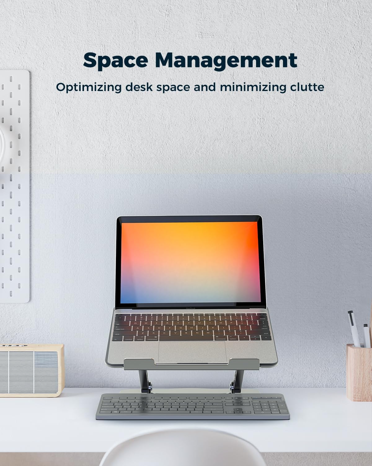 Adjustable Laptop Stand for Desk - Portable Laptop Riser with Rotating Base, Foldable Aluminum Computer Stand, Ergonomic Laptop Holder for MacBook Pro/Air Dell HP Lenovo Notebook u...