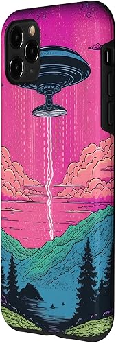 Miniatura 2 de Funda para iPhone 11 Pro Max Retro Alien Abduction Synthwave Ufo