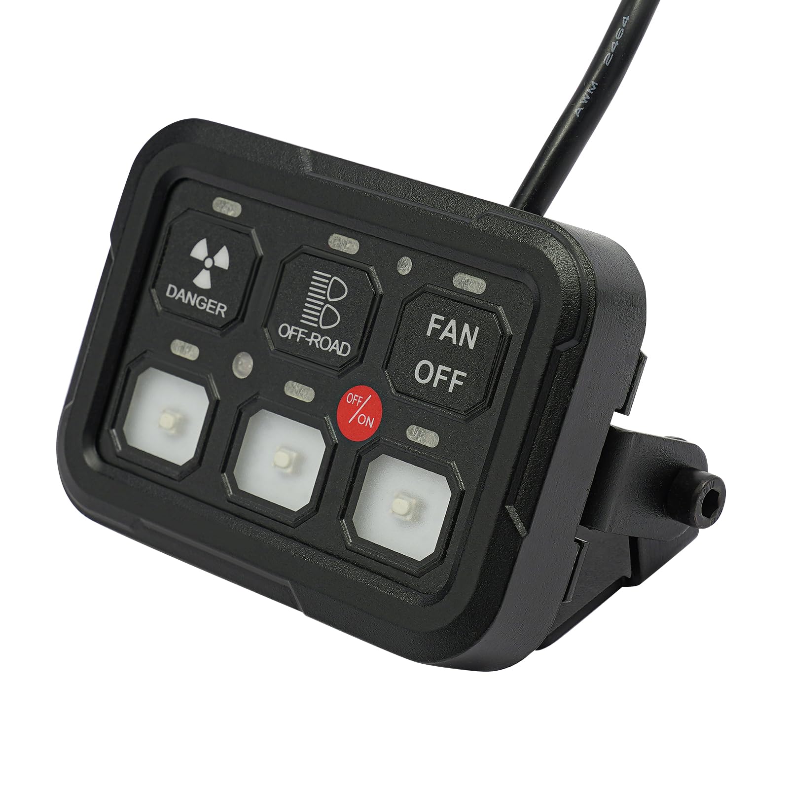 Panel de control con aplicación, 12 V, 24 V, 80 A, IP65, resistente al agua, aleación de aluminio, para RV, yate, todoterreno, camión, control de luz LED (6 vías)