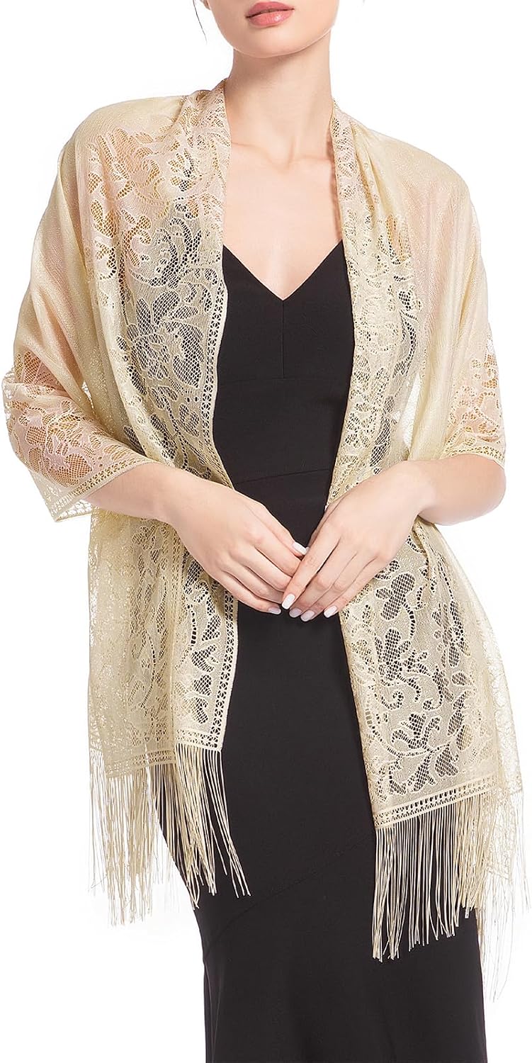American Trends Shawls for Women, Pashmina Silk Feeling Scarf Wrap