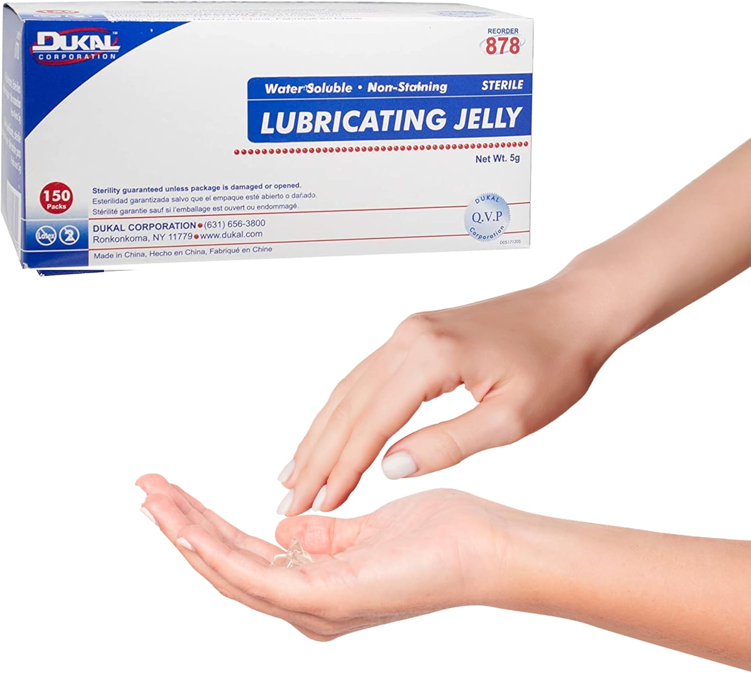 Dukal Lubricating Jelly. Pack of 150 Medical Lubricants. Lubricant Jelly in 5 gram Individual Packets for Intubation and Catheterization. Sterile, Clear, Water Soluble, Non-Staining : Industrial & Scientific
