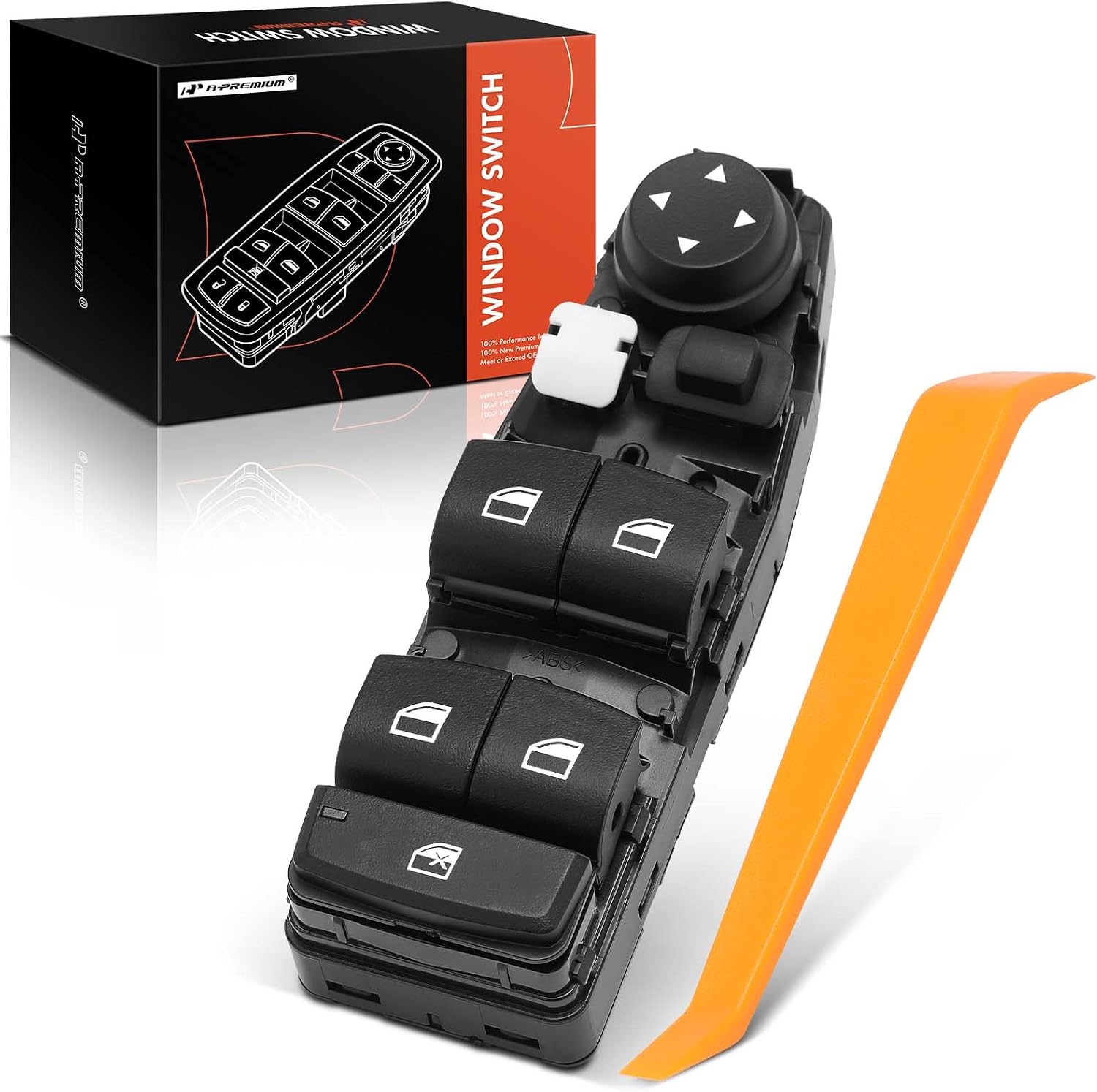 A-Premium Front Left Driver Side Power Window Switch | Compatible with BMW 320i, 320i xDrive, 328d, 328i, 328i xDrive, 330e, 330i, 330i GT xDrive, 335i, 340i, 528i, 535d, 550i GT