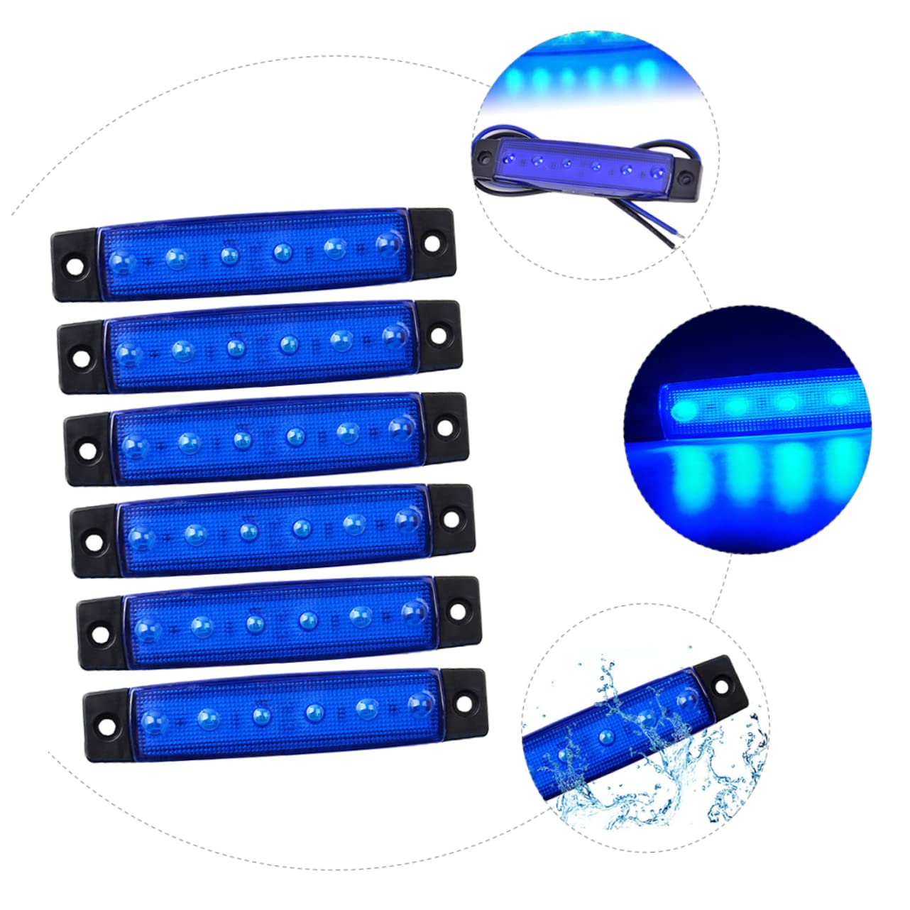 YARNOW 3 Set Di Per Barche Marine in Abs A Risparmio Energetico 2 Fili A Led A Bassa Temperatura Per La Navigazione in Barca 6 Pezzi * 3