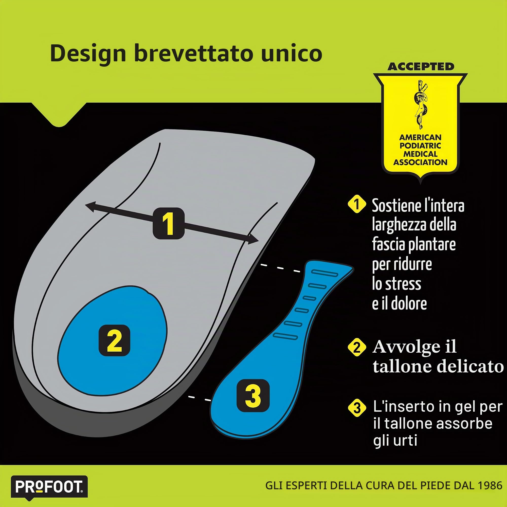 Profoot 22102Fgenxx12 Plantare FASCIITIS ERCHOTIS PER DONNA, 6-10