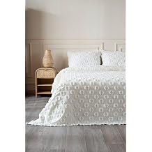 KOZA HOME Sitra Krem  ift Ki ilik P sk ll  Yatak  rt s  230x250 2 Yast k 50x70 5031