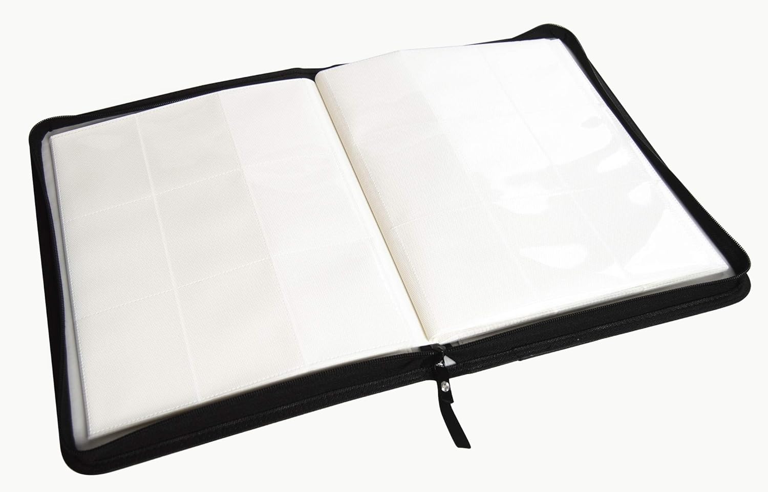 TopDeck 500 Card Ringless Zip Binder Pro - 9-Pocket Pages Side Load Sleeve TCG Storage Portfolio, Compatible with Pokemon, Yu-Gi-Oh, One Piece, MTG, Comic Trading Collectible Cards - White