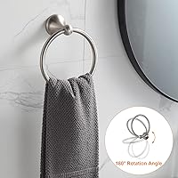 Vista 4 de BGL Bathroom Hardware Set Brushed Nickel Adjustable Expandable Bath Towel Bars Bathroom Accessory Set Towel Racks 8-Pieces Wall Mount 8 piezas