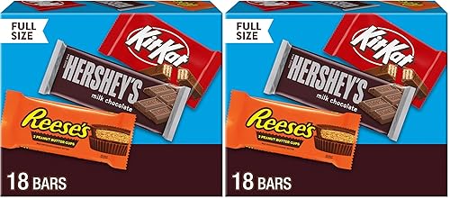 Miniatura 8 de HERSHEY'S, KIT KAT and REESE'S - Caja variada de dulces de chocolate con leche, 27.3 onzas (18 unidades)