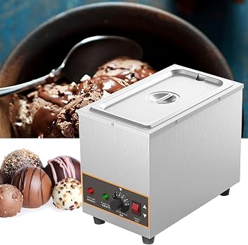 Chocolate Melting Machine, 800W Commercial Chocolate Tempering Machine, Large Capacity Chocolate Melting Machine, 30-95  Hot Chocolate Melter 4L