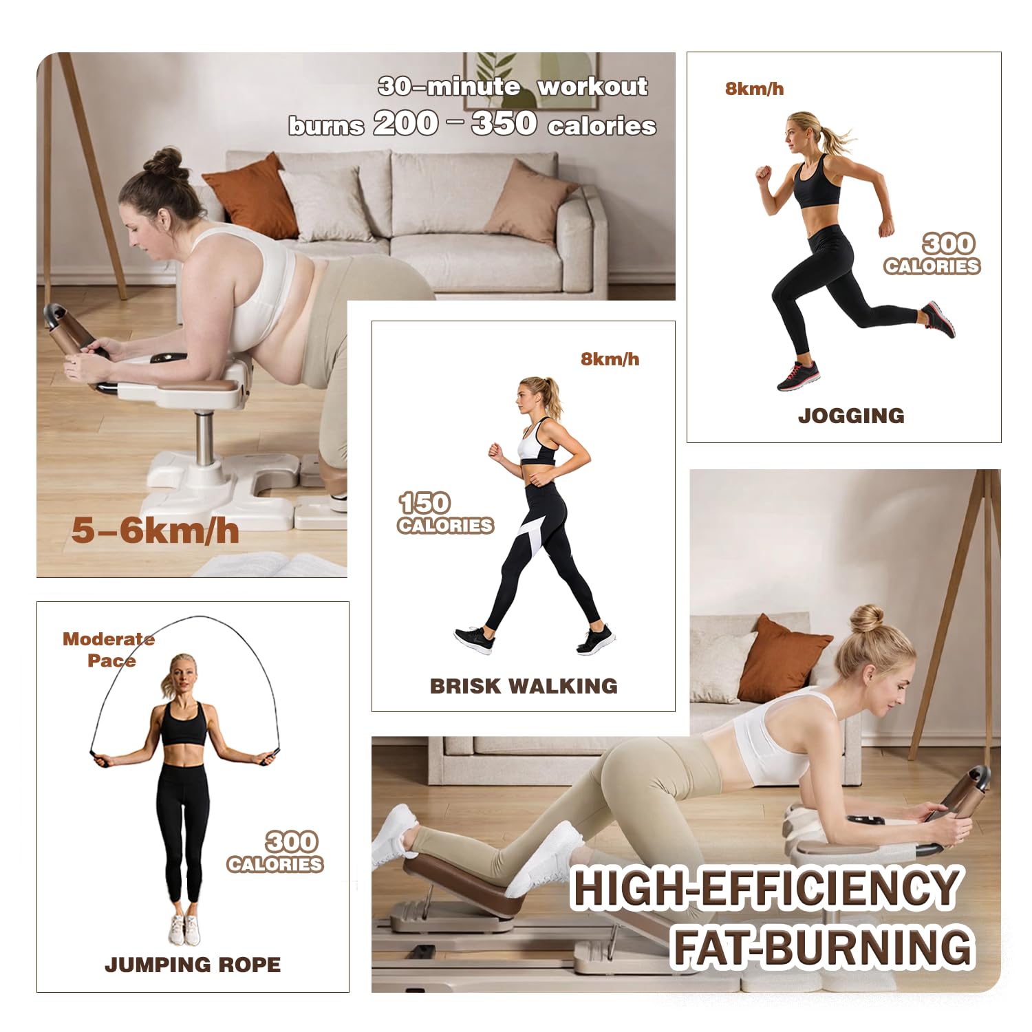 Fitness-Fettverbrennungs-Crawler-Maschine, Bauchtrainer-Ausrüstung für das Heimstudio, verstellbare Core-Trainingsmaschine für Bauch, Rücken, Gesäß- und Beinmuskulatur