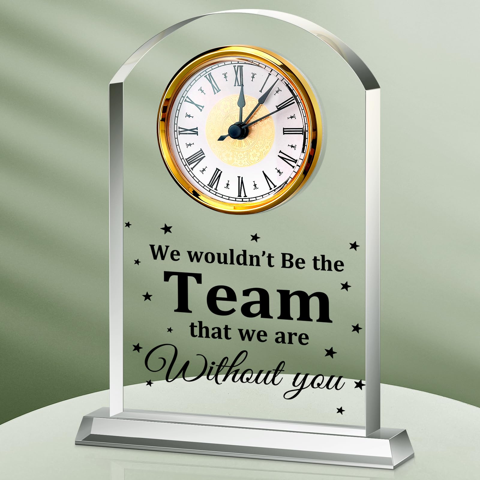 Landical Team Appreciation Gifts Acrylic Clock Thank You Gift for Coworker