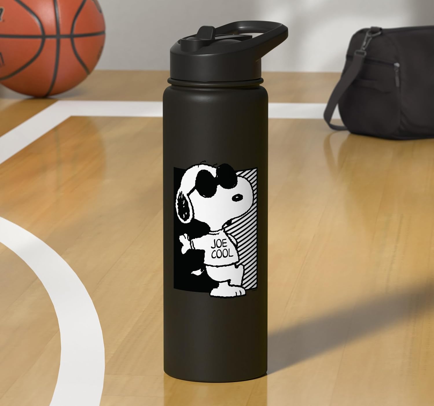 Snoopy Joe Cool Too Cool Design Stainless Steel Insulated Water Bottle
