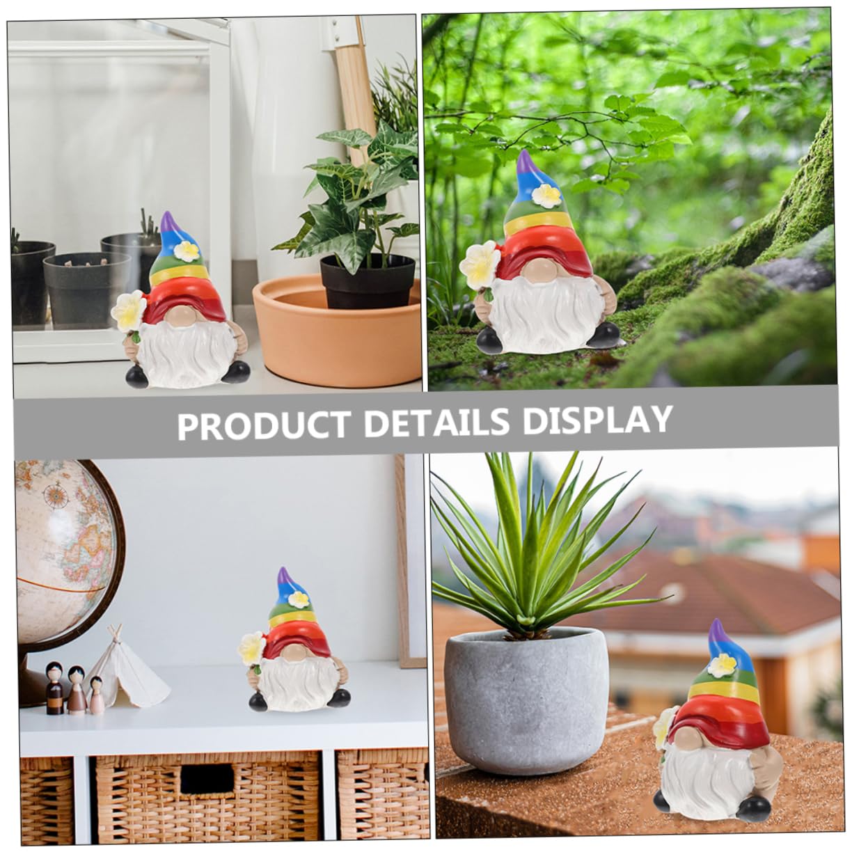 Toyvian 4 Sätze Gartenzwerge Figuren Deko Für Garten Handgefertigte Harzstatue Geschenkidee Für Gartenliebhaber Und Tragbar Für Außenbereich 2 Stück * 4