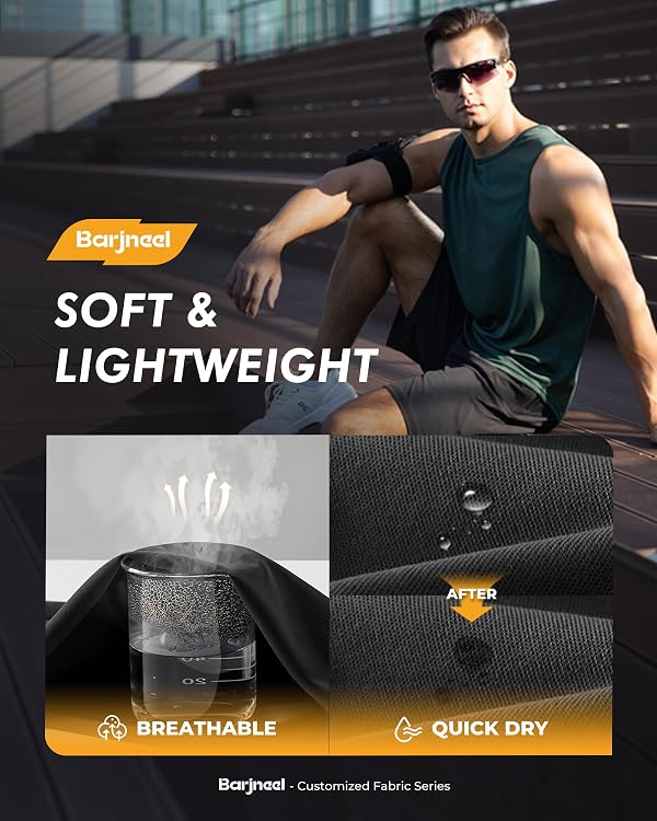 4 Pack Gym Mens Shorts - Basketball Athletic Shorts Fitness Clothing by Barjneel - Used condition - Image 2