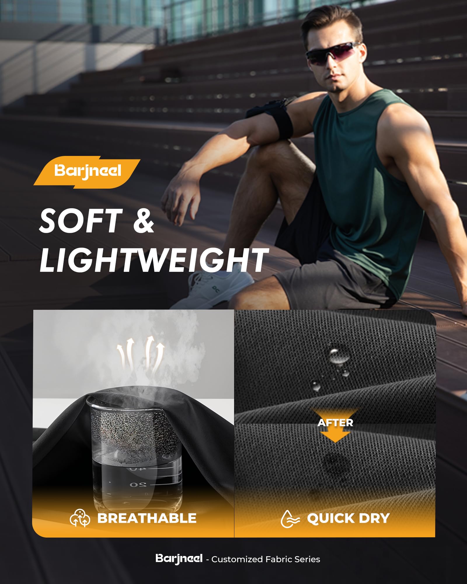 4 Pack Gym Mens Shorts - Basketball Athletic Shorts Fitness Clothing view 2