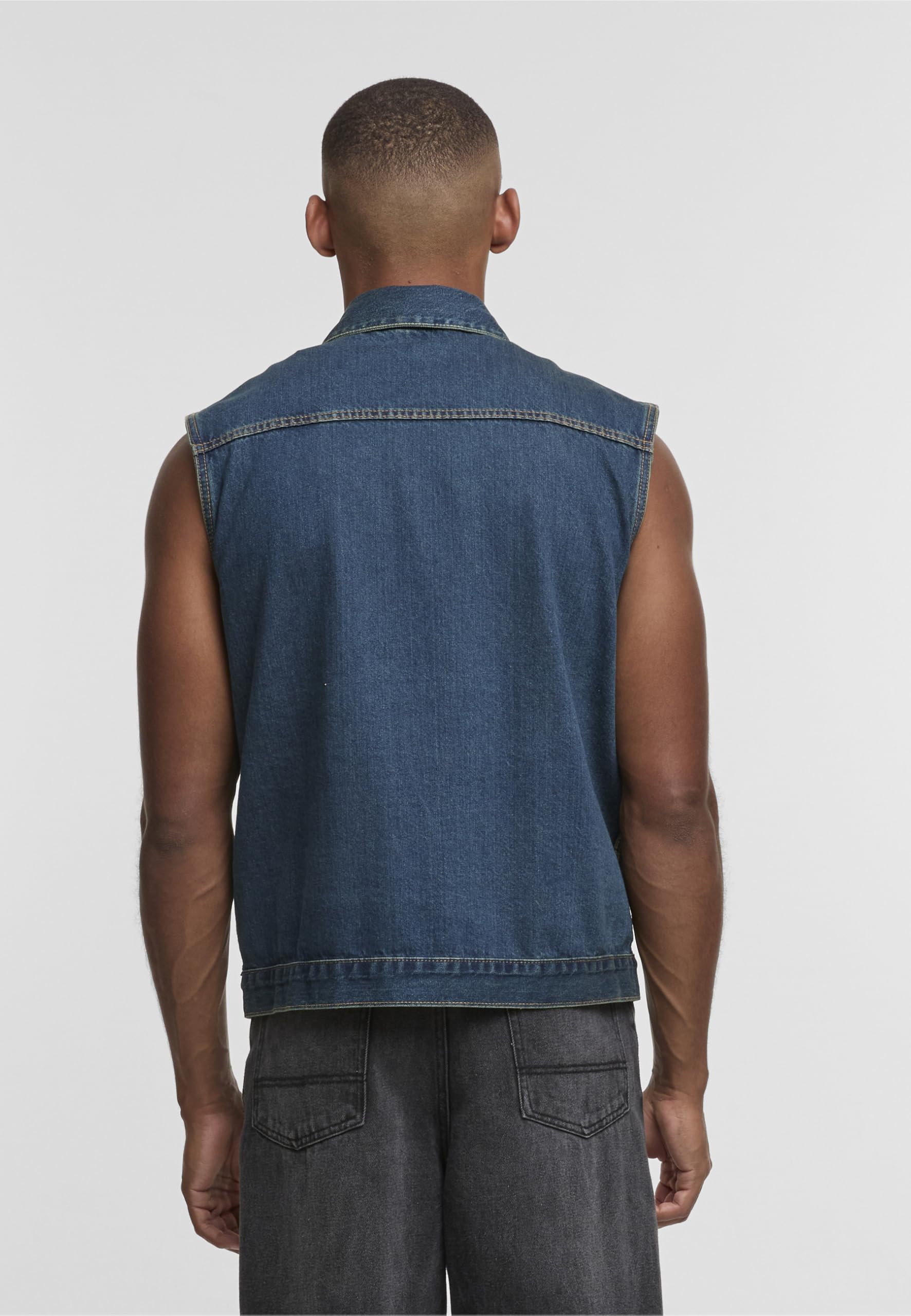 Urban Classics Chaleco Tejano Hombre Chaleco Azul claro Regular