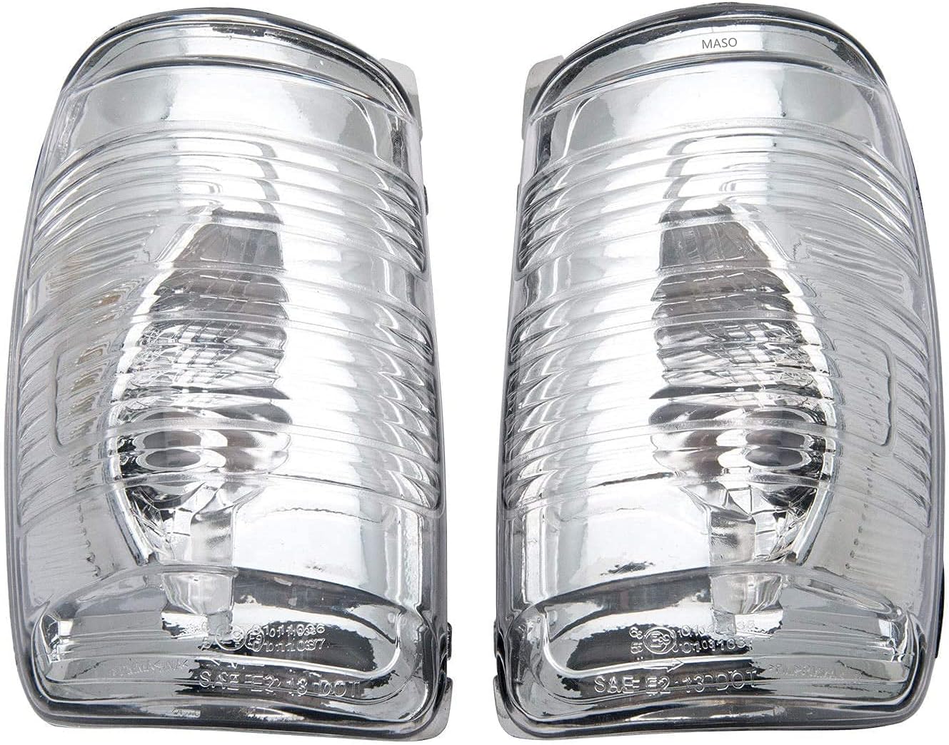 MASO 2Pcs Wing Mirror Indicator Lamp Lens Cover Compatible with Transit MK8 2014 Onwards Right&Left Side(MPN:1847387,1847389)