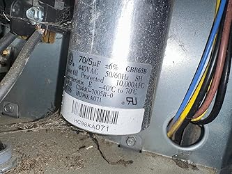 D-FLIFE 70+5 UF Dual Run Capacitor - 440V CBB65 Round For AC Units, Heat Pumps, Fan Motors