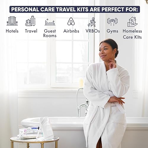 Miniatura 2 de Artículos de tocador de viaje para cuidado personal  Kit de amenidades 1-Shoppe  Juego de afeitado de viaje, cepillo de dientes y pasta, enjuague