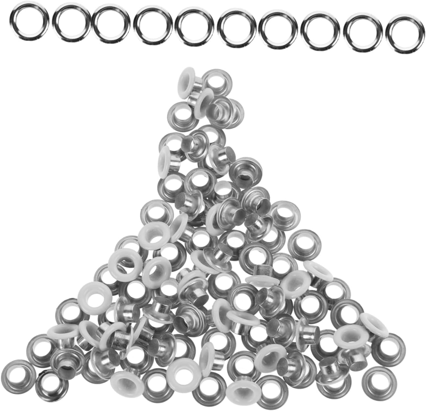 GLSTOY 100pcs Grommet Kit Durable Eyelets for Fabric Shoes and Crafts Heavy Duty Washers for Clothing Repair and DIY Projects