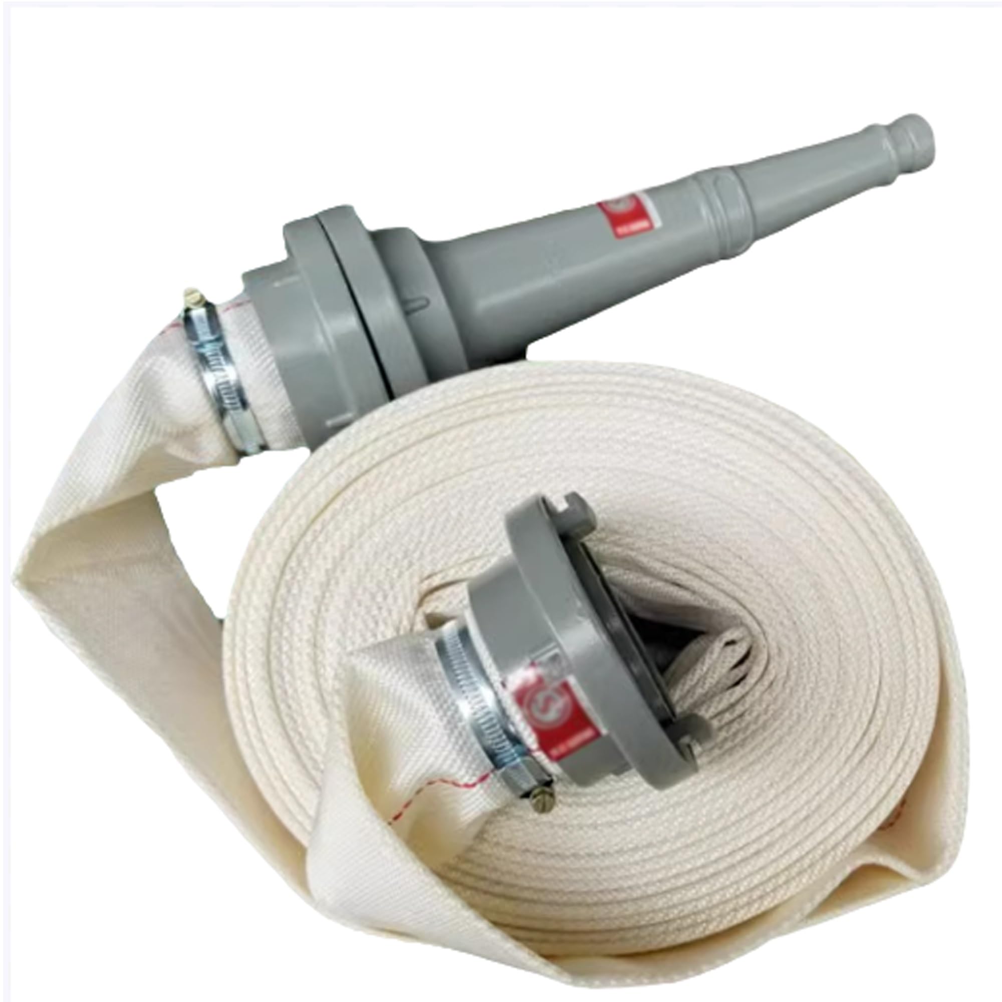 Feuerwehrschlauch mit Anschlussstück und Düse, Hydrantenadapter, Feuerwehrschlauchdüse, for Innenräume, Haus und Gartenbewässerung (66/82 Fuß)(8-50-25)