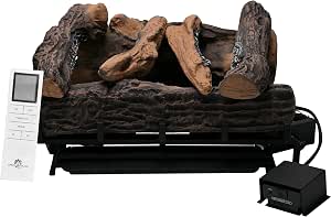Americangaslogs 24-Inch Ventless Liquid Propane Fireplace Logs with Remote