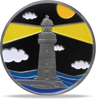 Lighthouse Sobriety Coin AA Medallion Recovery Gift Spreading Light Alcoholics Anonymous Chip