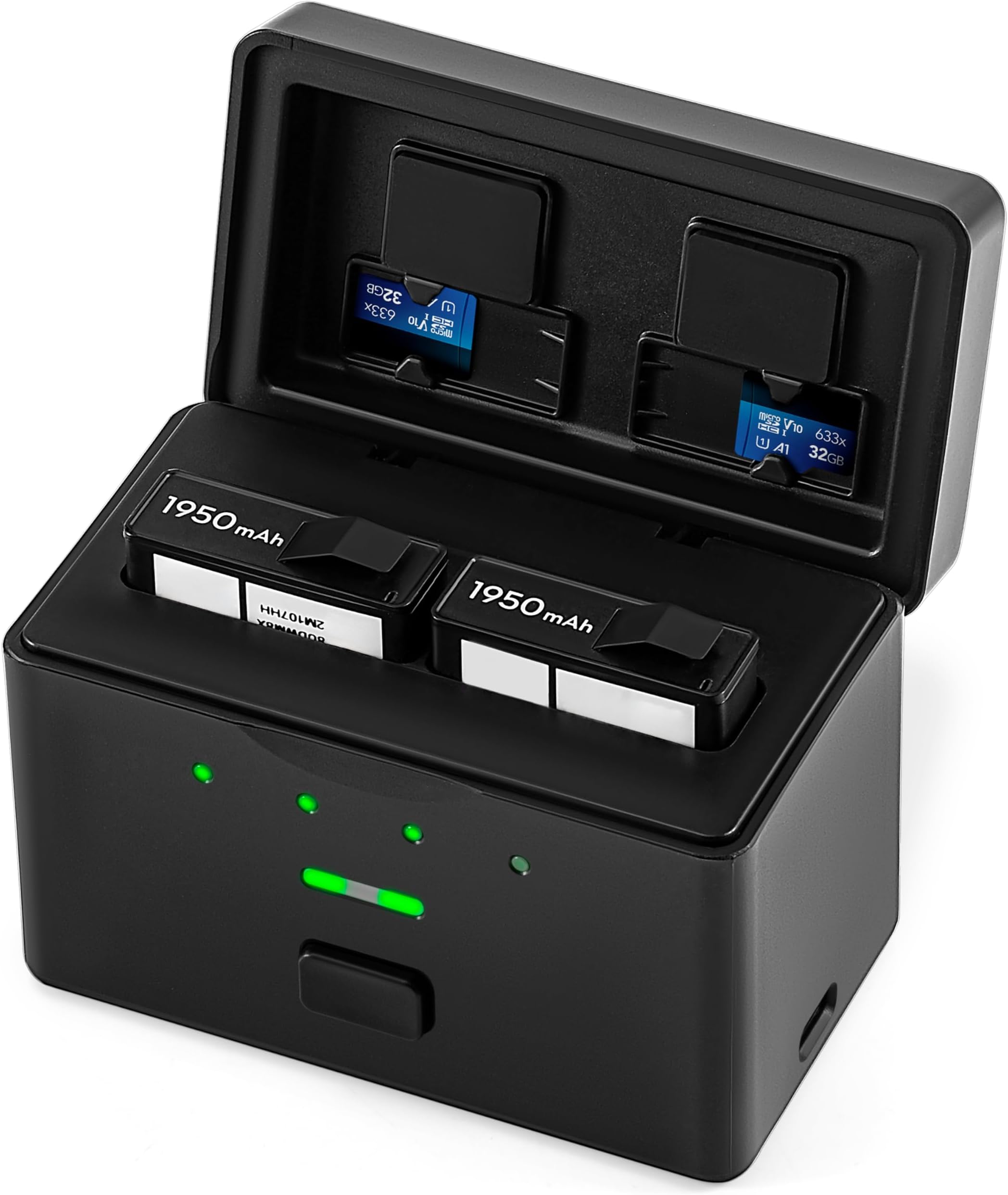 - 4000Amh Fast Battery Charger for DJI Osmo Action 6/5 Pro/4 Battery,Accessories with Type-C Cable and LED Display