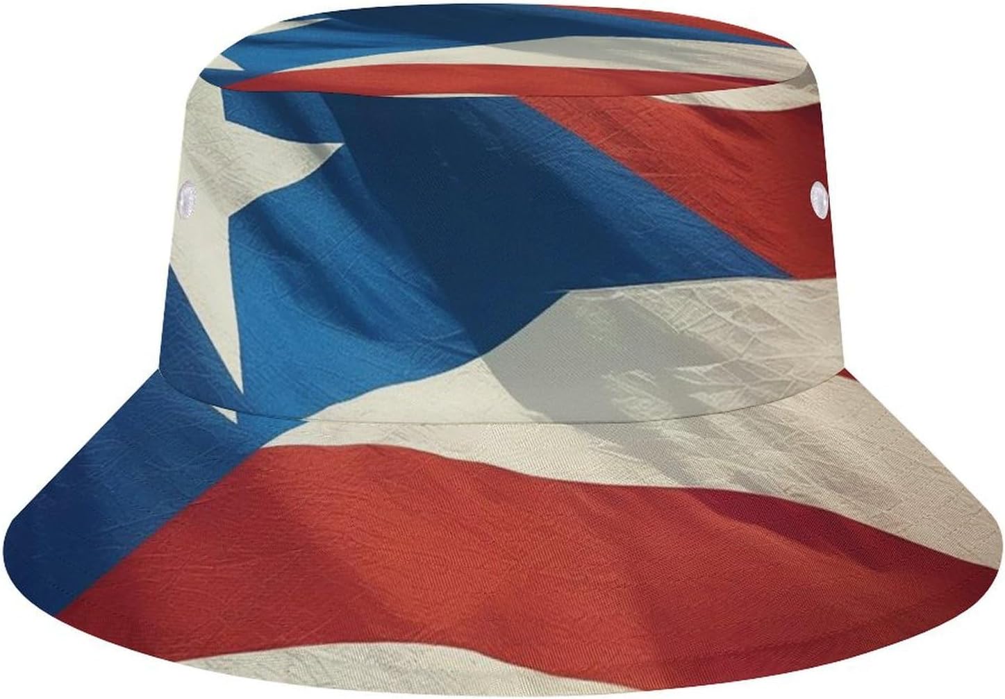 Puerto Rico Wallpaper Flag Bucket Hat Packable Sun Hats Travel Summer Beach Fisherman Cap for Women Men Teens