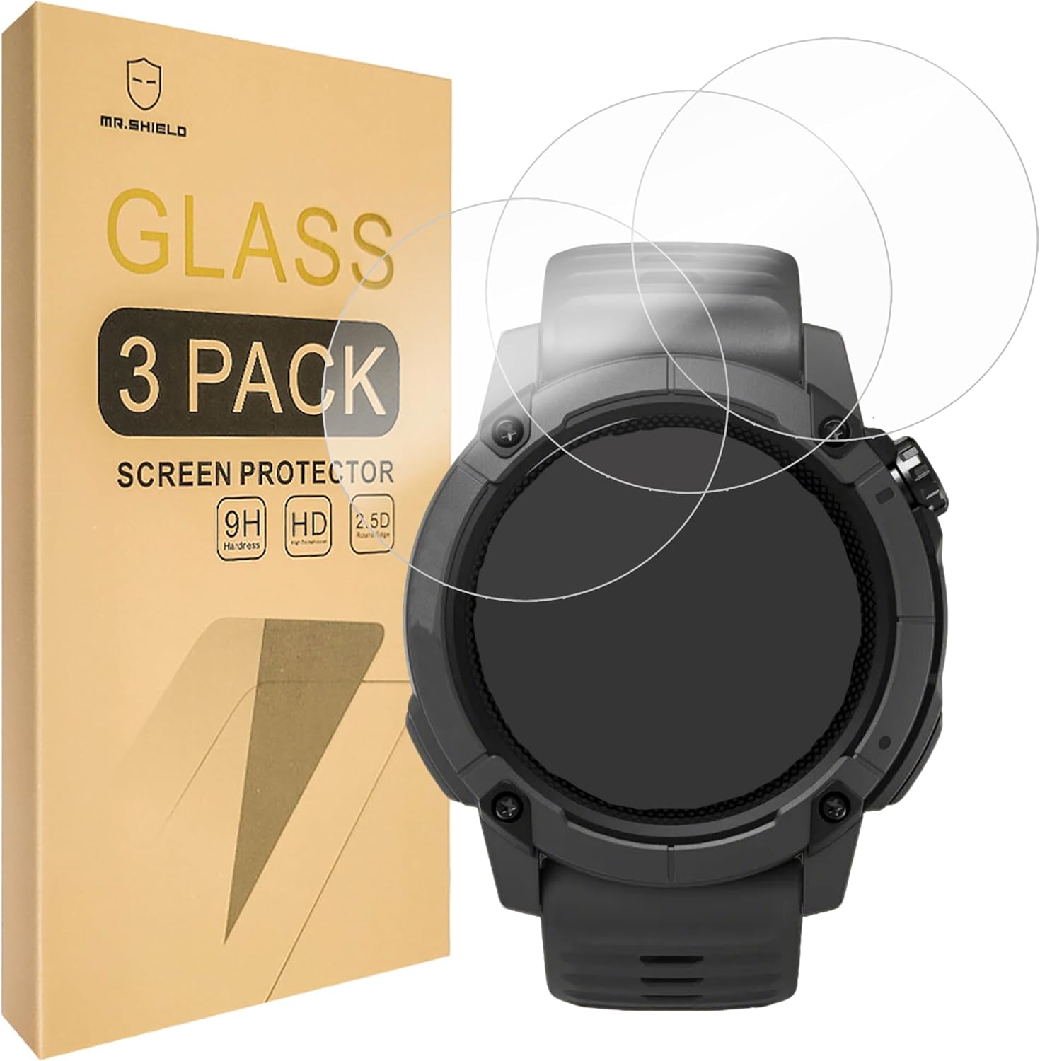 Mr.Shield Screen Protector compatible with COROS NOMAD [Tempered Glass] [3-PACK] [Japan Glass with 9H Hardness]