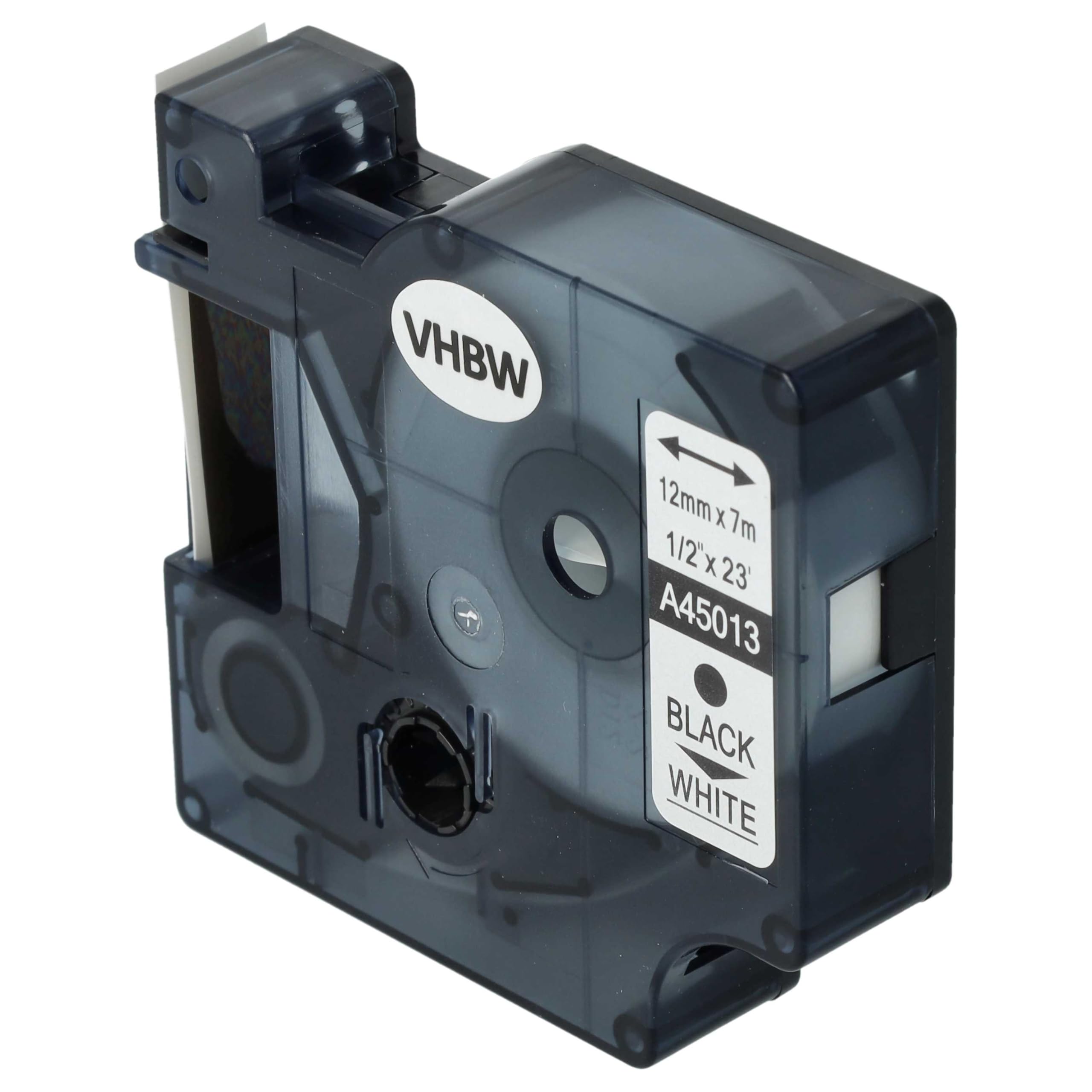 vhbw 100x Cassetta nastro sostituisce Dymo S0720530, 45013, D1 per etichettatrice 7m x 12 mm nero su bianco
